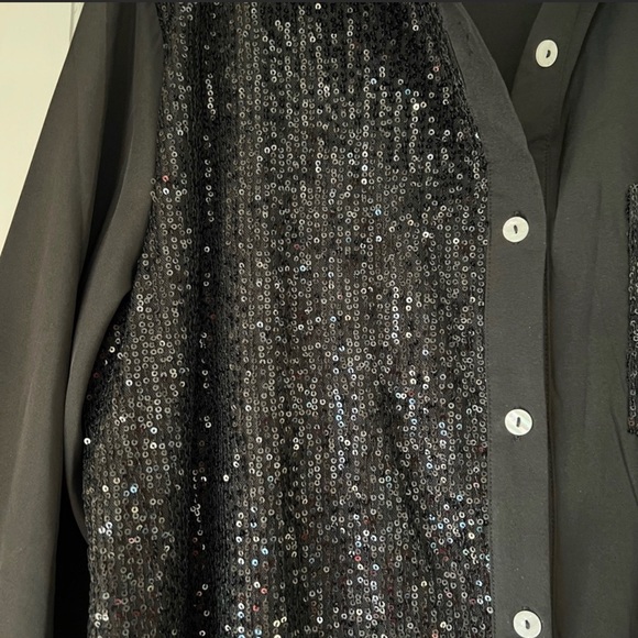 Size Small, Melarey Boutique Satin, sequined dress. - Picture 5 of 5